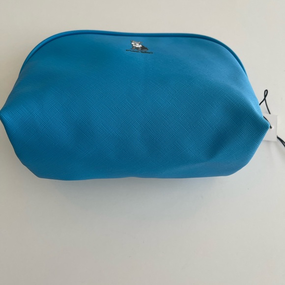 Marc Tetro Schnauzer make up bag BLUE NWT - Picture 3 of 5